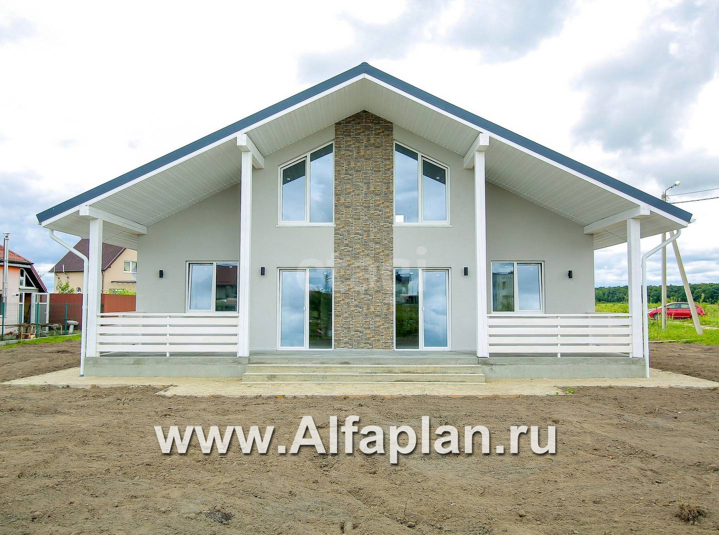 Строительство дома по проекту 490E-S - фото №2