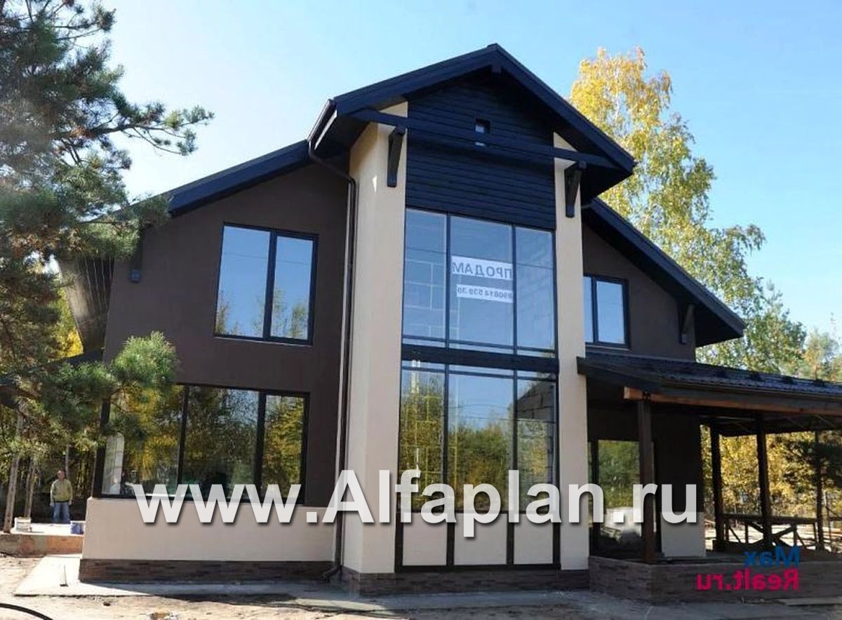 Проекты домов Альфаплан - «Регата» — комфортный загородный дом с двускатной крышей - дополнительное изображение №6