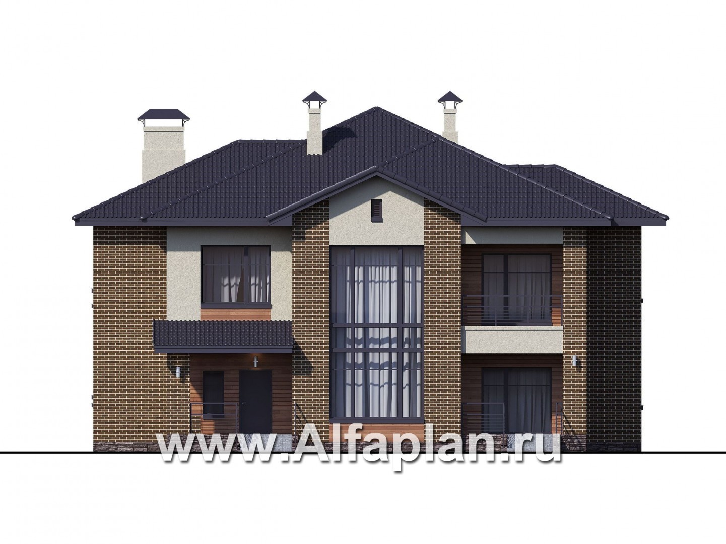 «Арно» - классический особняк с двусветной столовой и бассейном - фасад дома