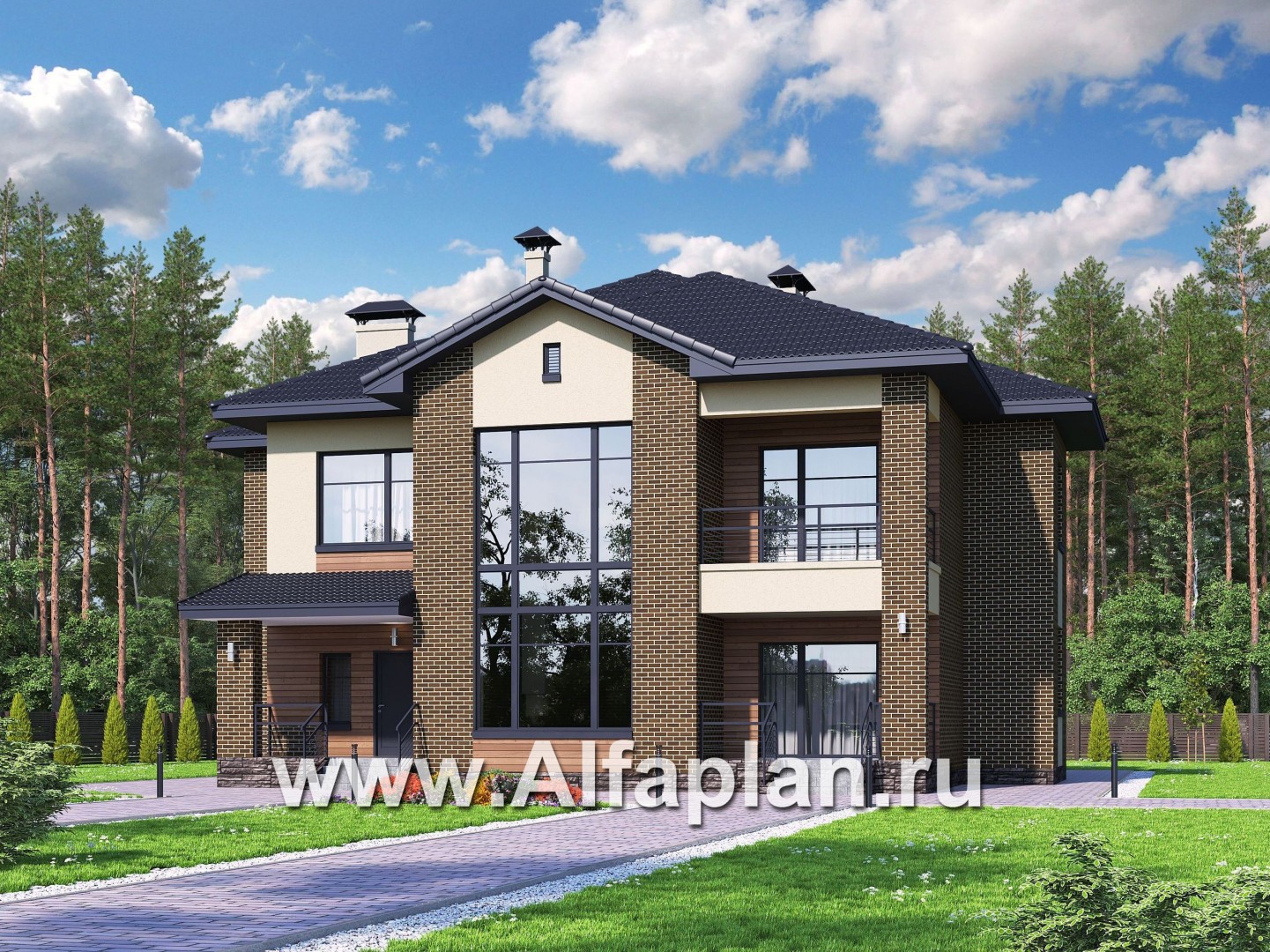 «Арно» - классический особняк с двусветной столовой и бассейном - основное изображение