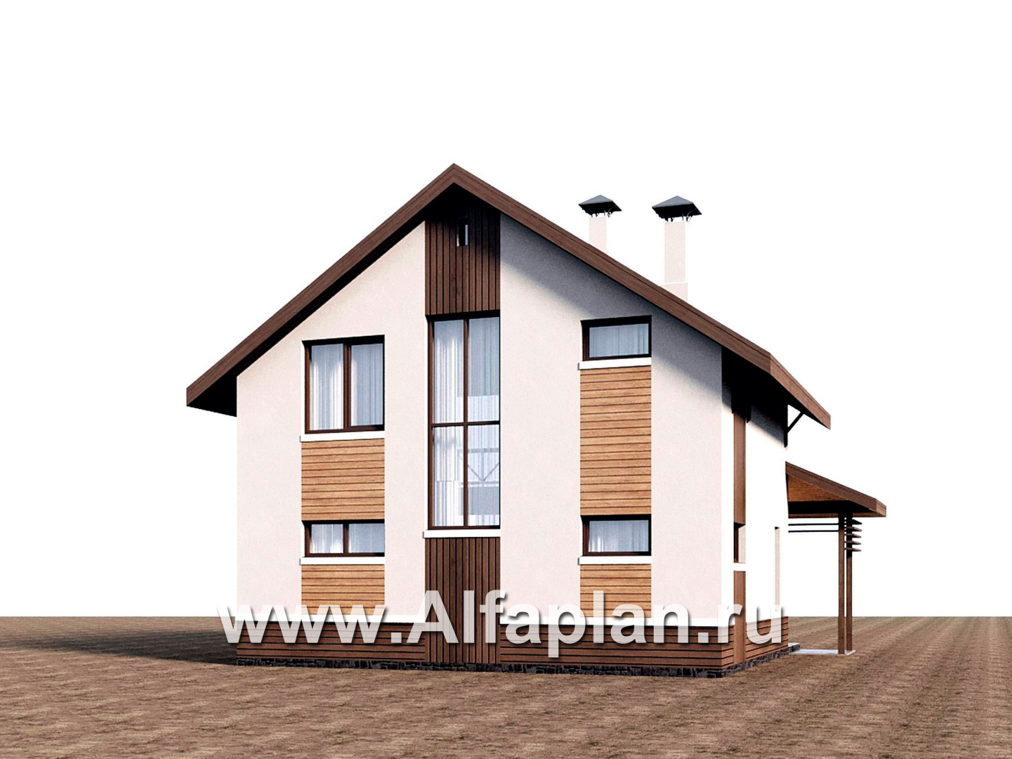 Проекты домов Альфаплан - "Бессер" - проект рационального каркасного дома - дополнительное изображение №2