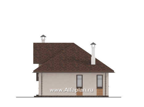 «Тигода» - проект простого дома с мансардой, в скандинавском стиле - превью фасада дома