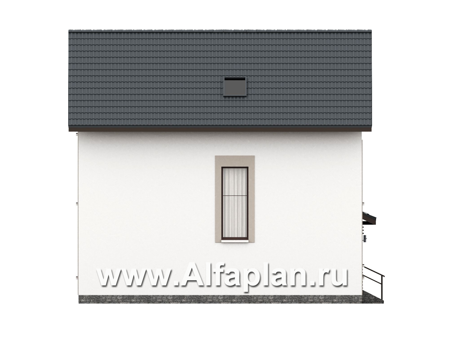 «Темная долина» - проект двухэтажного дома, с мансардой - фасад дома