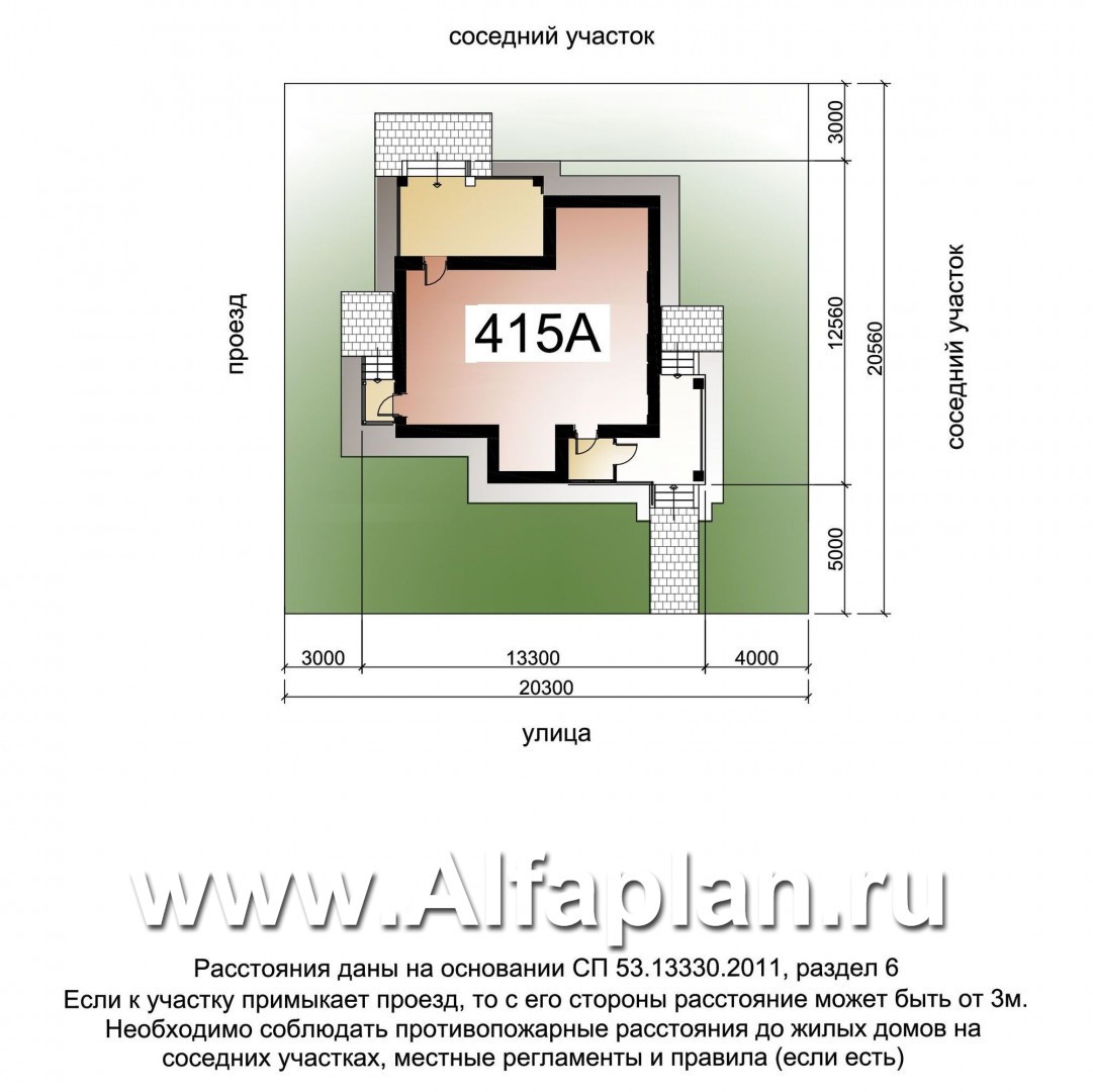 Проекты домов Альфаплан - «Динамика» - компактный дом с эксплуатируемой кровлей - дополнительное изображение №2