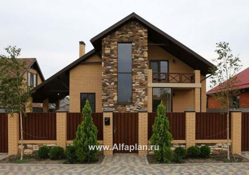 Проекты домов Альфаплан - «Зальцбург» - рациональный план дома, двускатная крыша - превью дополнительного изображения №2
