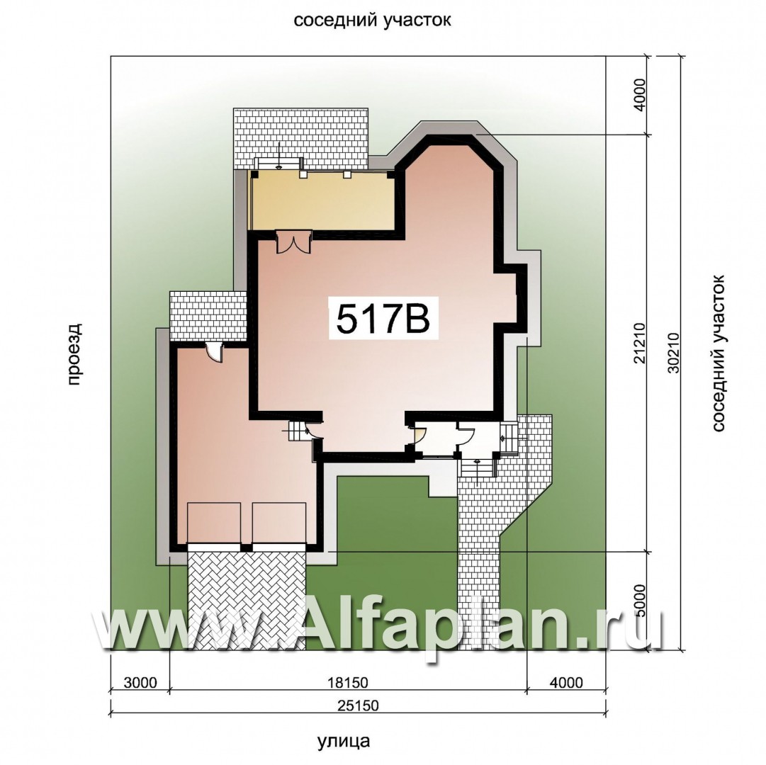 Проекты домов Альфаплан - «Затерянный рай» - коттедж с отличной планировкой и гаражом - дополнительное изображение №3