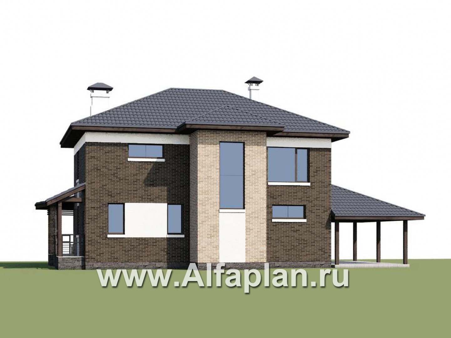 Проекты домов Альфаплан - «Высокий горизонт» - идеальный план дома на 150 квадратов - дополнительное изображение №1