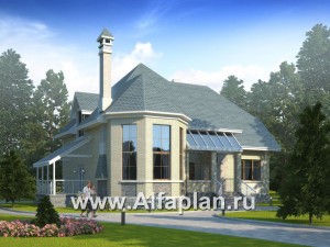 Проекты домов Альфаплан - «Суперстилиса» - проект дома с комфортной  планировкой - превью основного изображения
