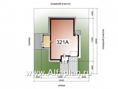 Проекты домов Альфаплан - «Пассия» - одноэтажный коттедж с гаражом и террасой - превью дополнительного изображения №2