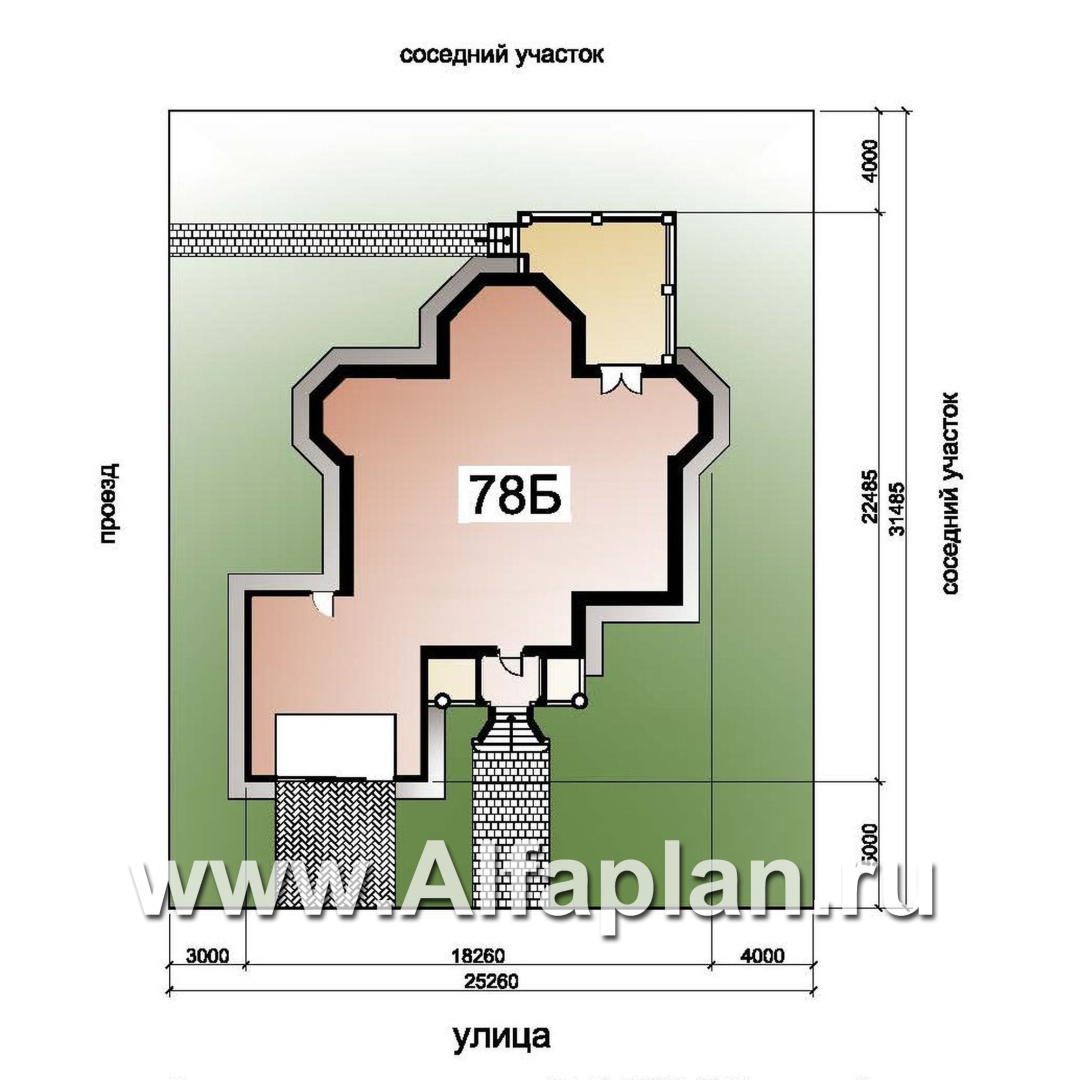 Проекты домов Альфаплан - «Петровское барокко»- двухэтажный коттедж с гаражом на два автомобиля - дополнительное изображение №8