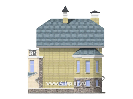 Проекты домов Альфаплан - «Корвет» - проект дома с гаражом и спортзалом - превью фасада №2