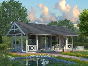 Проекты домов Альфаплан - Садовая беседка - превью основного изображения