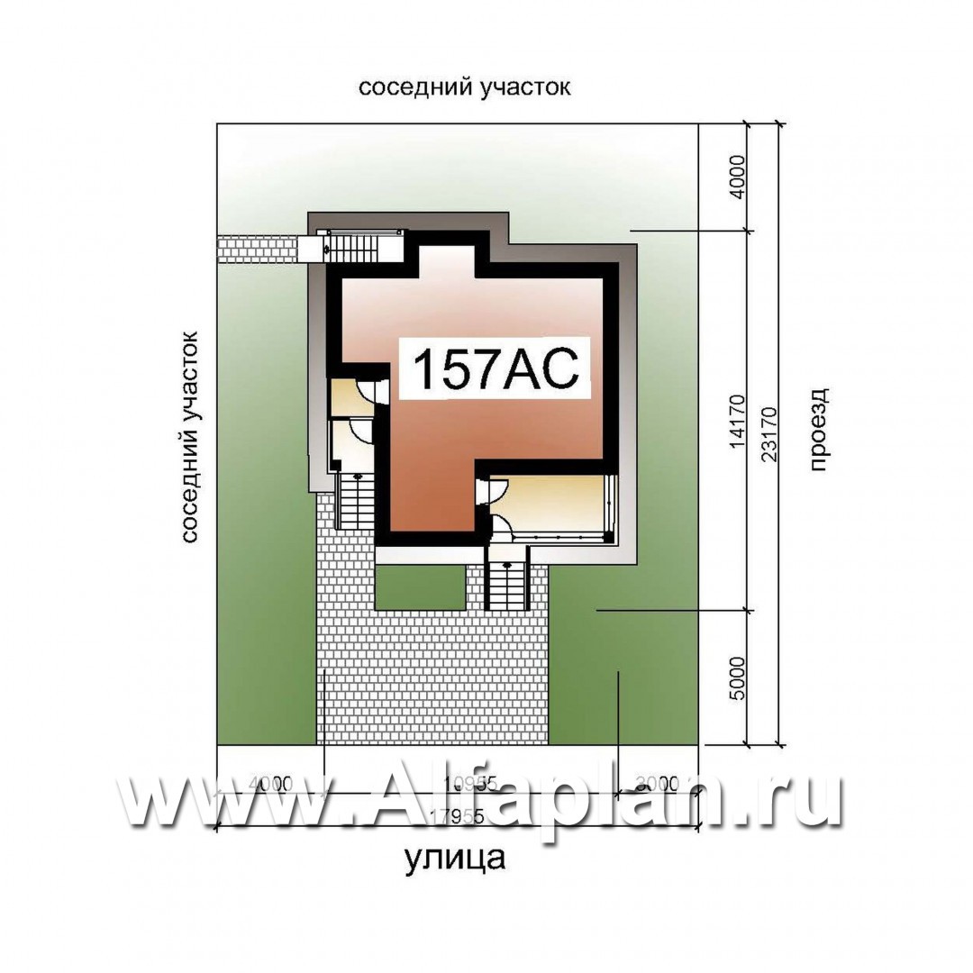 Проекты домов Альфаплан - «Знаменка плюс» - удобный и компактный коттедж с цоколем - дополнительное изображение №2