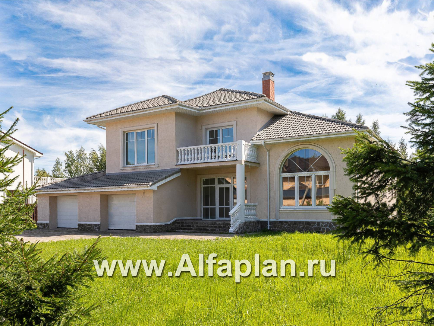 Проекты домов Альфаплан - «Тургенев» - русская усадьба, в классическом стиле - дополнительное изображение №1