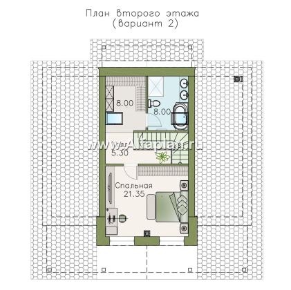 Проекты домов Альфаплан - «Моризо» - шале с четырьмя спальными комнатами - превью плана проекта №3