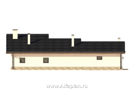 Проекты домов Альфаплан - Небольшой уютный дом для отдыха - превью фасада №4